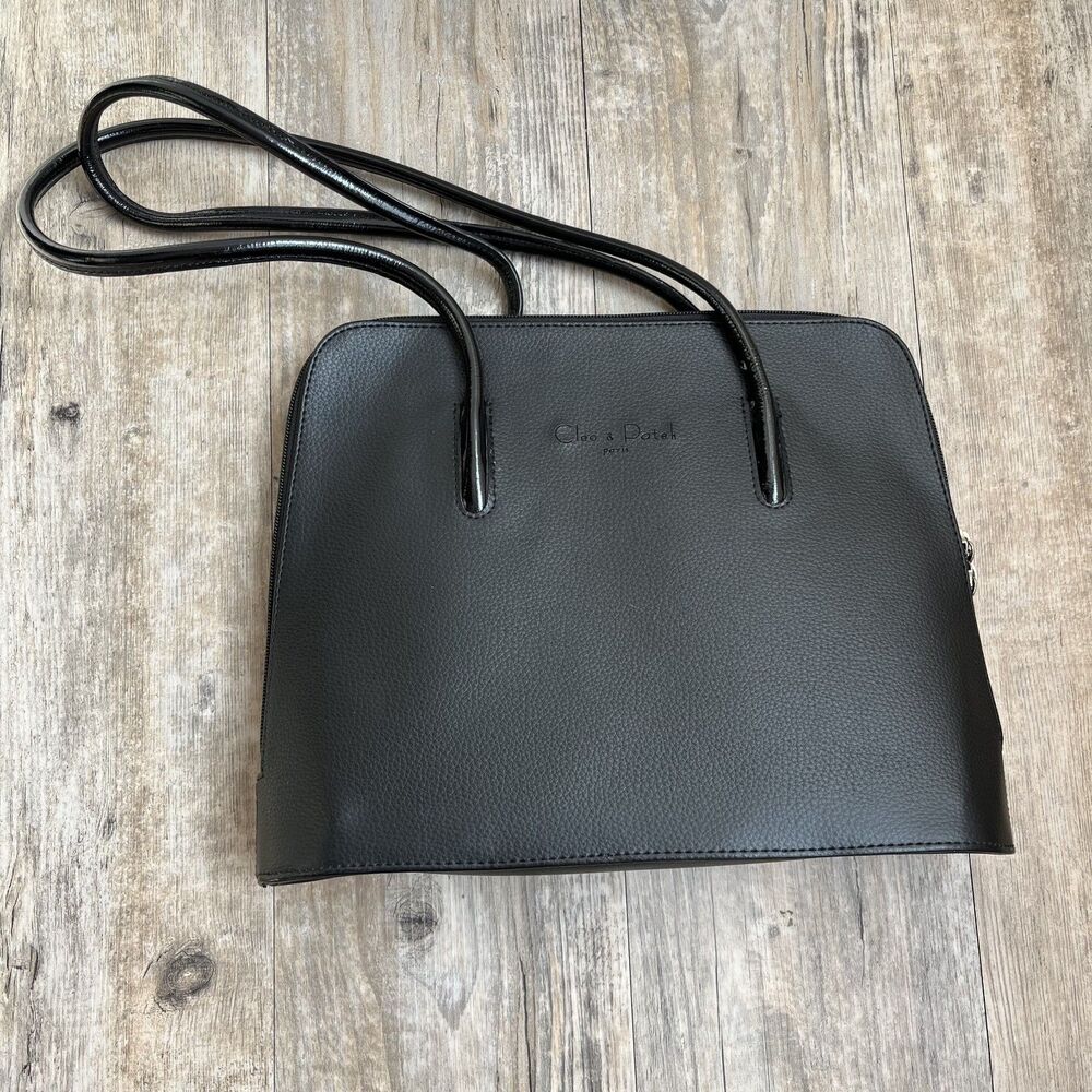 Cleo & Patek Shoulder Bag Paris Slim Fashion Genuine Leather Minimalist Black